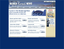 Tablet Screenshot of nevadalegalnews.com